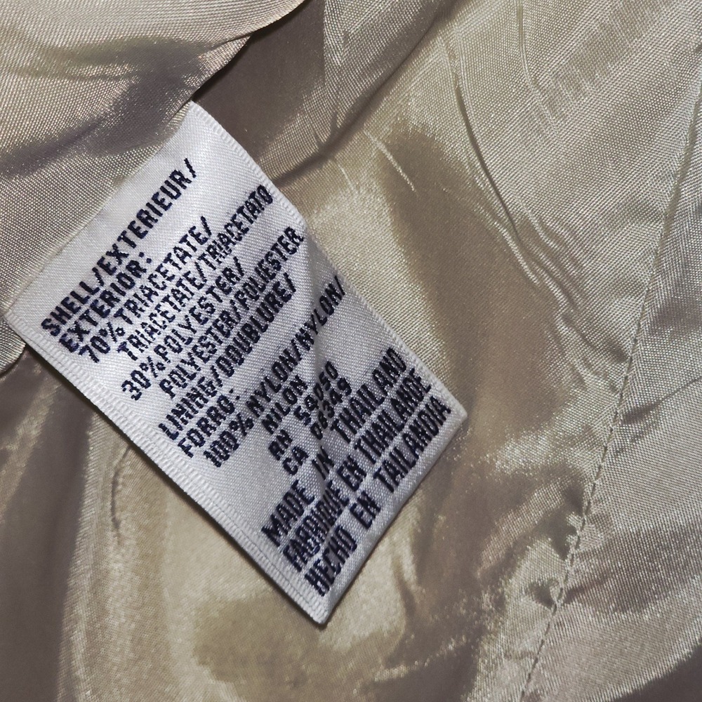 Saville Suit Blazer 14 Beige Vintage Pleated Single Button Career - Picture 6 of 8